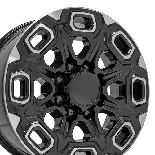 20" Replica Wheel Cv64B OE Wheels Fits Chevrolet Silverado 2500/3500 20X8.5 Black Machined Wheel