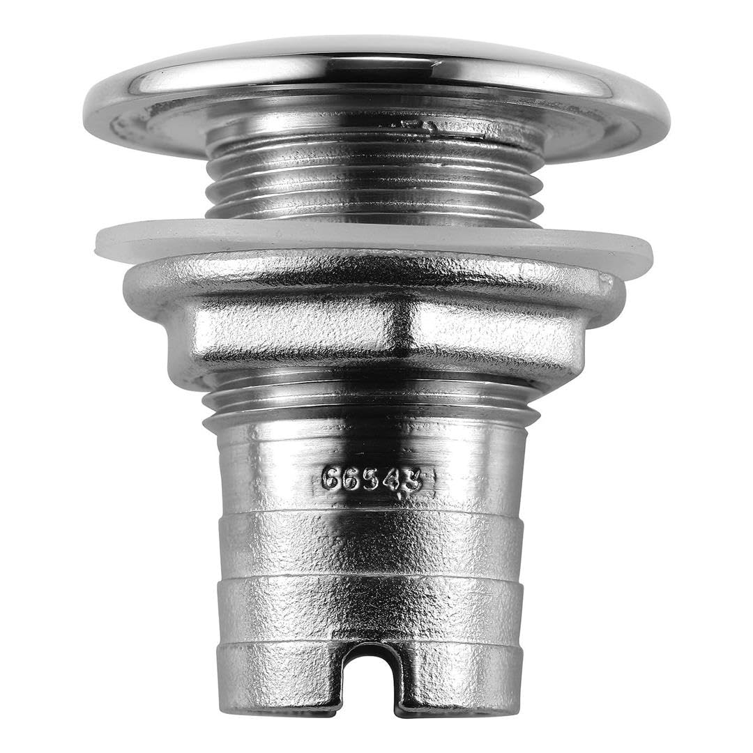 Attwood Stainless Steel 66543-3 Barbed Short Thru-Hull, 1 1/8-Inch