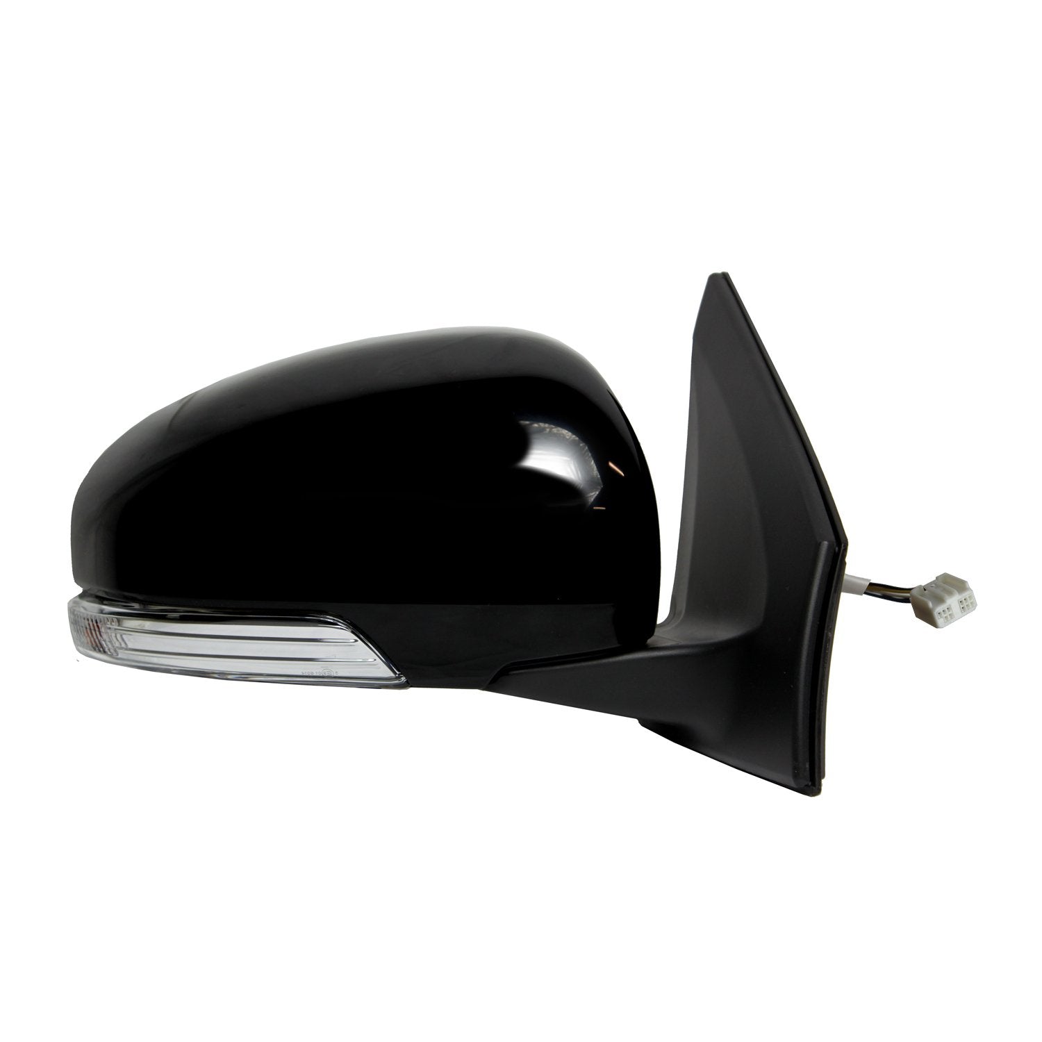 Fit System Mirror Passenger Side for Scion iQ, Textured Black w/PTM Cover, w/Turn Signal, Foldaway, Power