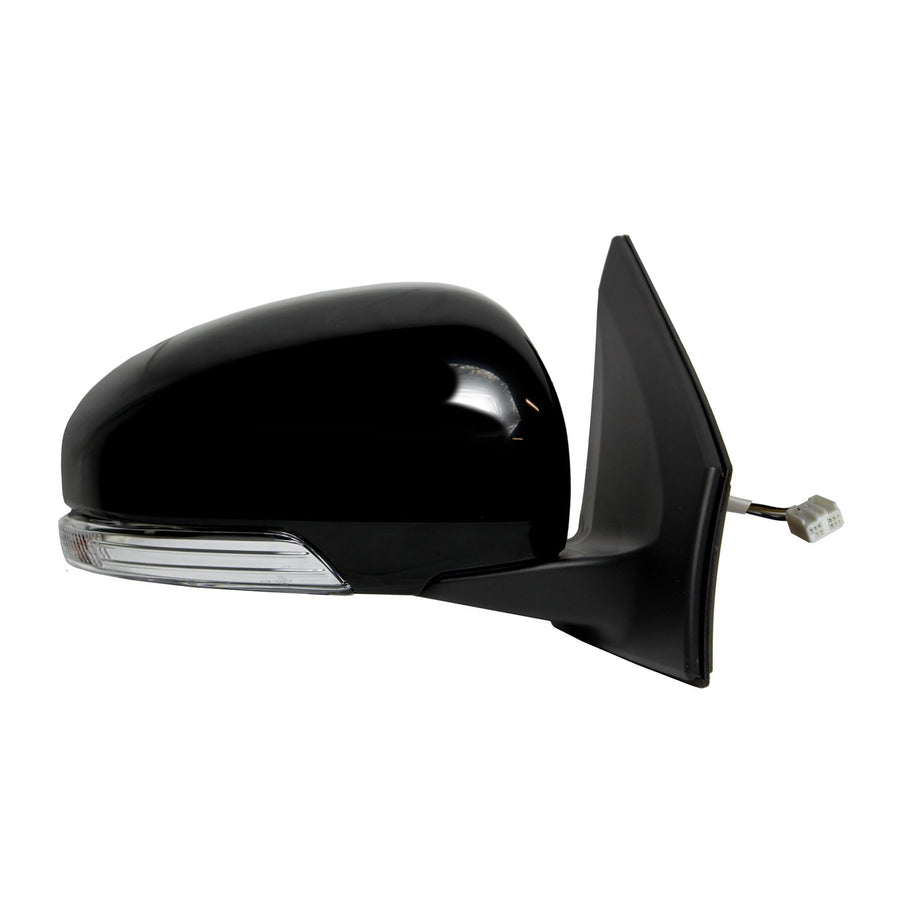 Fit System Mirror Passenger Side for Scion iQ, Textured Black w/PTM Cover, w/Turn Signal, Foldaway, Power
