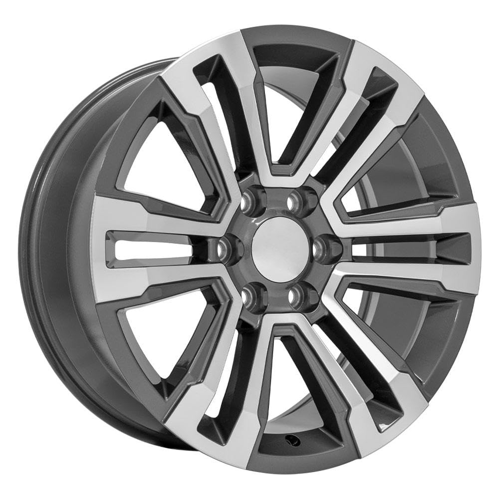 20 Inch OE Wheels CV44 Rim Fits Yukon Denali Style 6x139.7 20x9 Gloss Gunmetal Machined - Hollander 5822 (1)