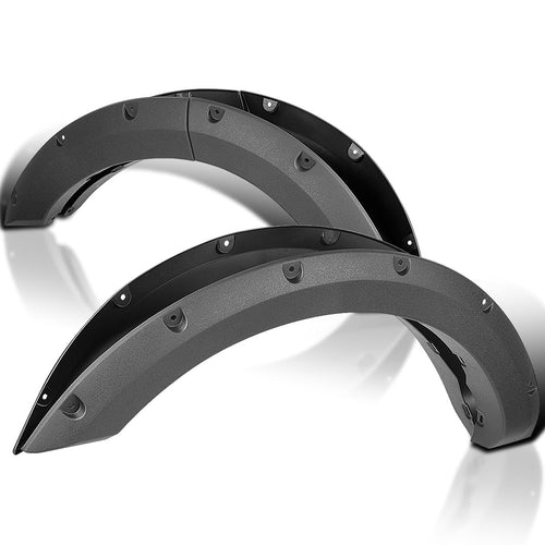 4PC Spec-D Tuning Front + Rear Textured Bolt On Pocket Style Fender Flares Compatible with 2021-2022 Ford Bronco Sport
