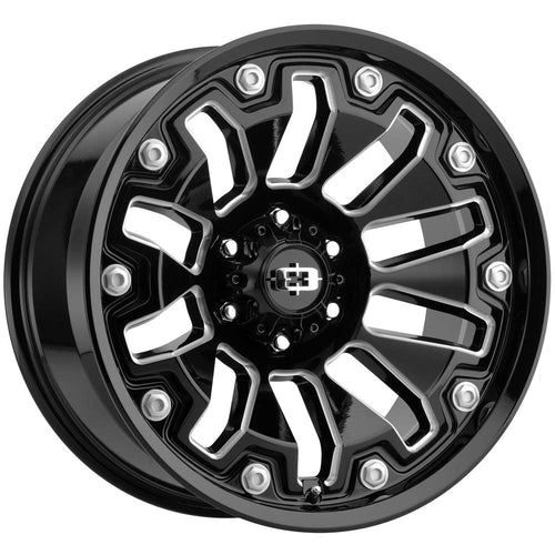 362 Armor Vision 18x9 5x5" +12mm Black/Milled Wheel Rim 18" Inch
