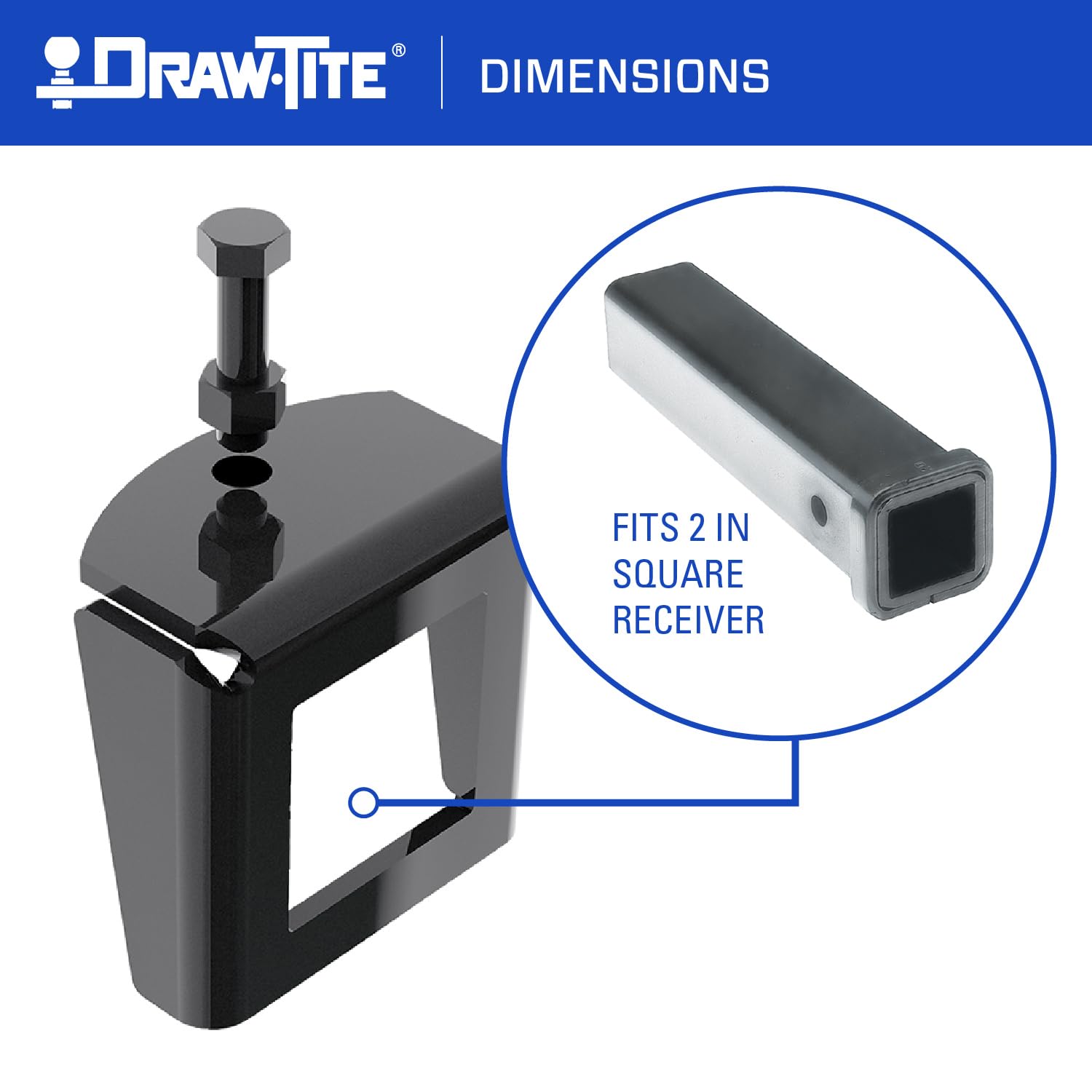 Anti-Rattle Device Draw-Tite 63091, Fits 2 Inch Square Receiver