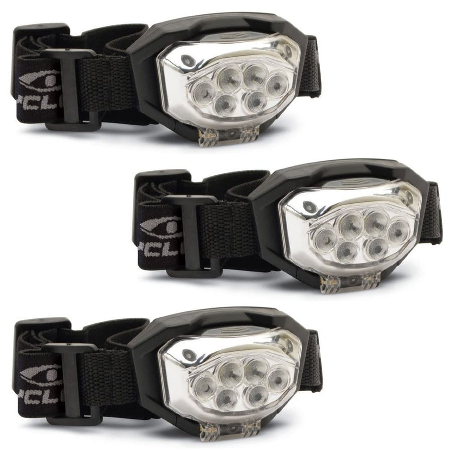 Trio 300 Cyclops | Tactical Durable Lightweight Compact Weather Resistant IPX4 Adjustable Headband 4 Modes Bright 3 Color LED 300 Lumen Headlamp| AAA Battery Included | Pack of 3