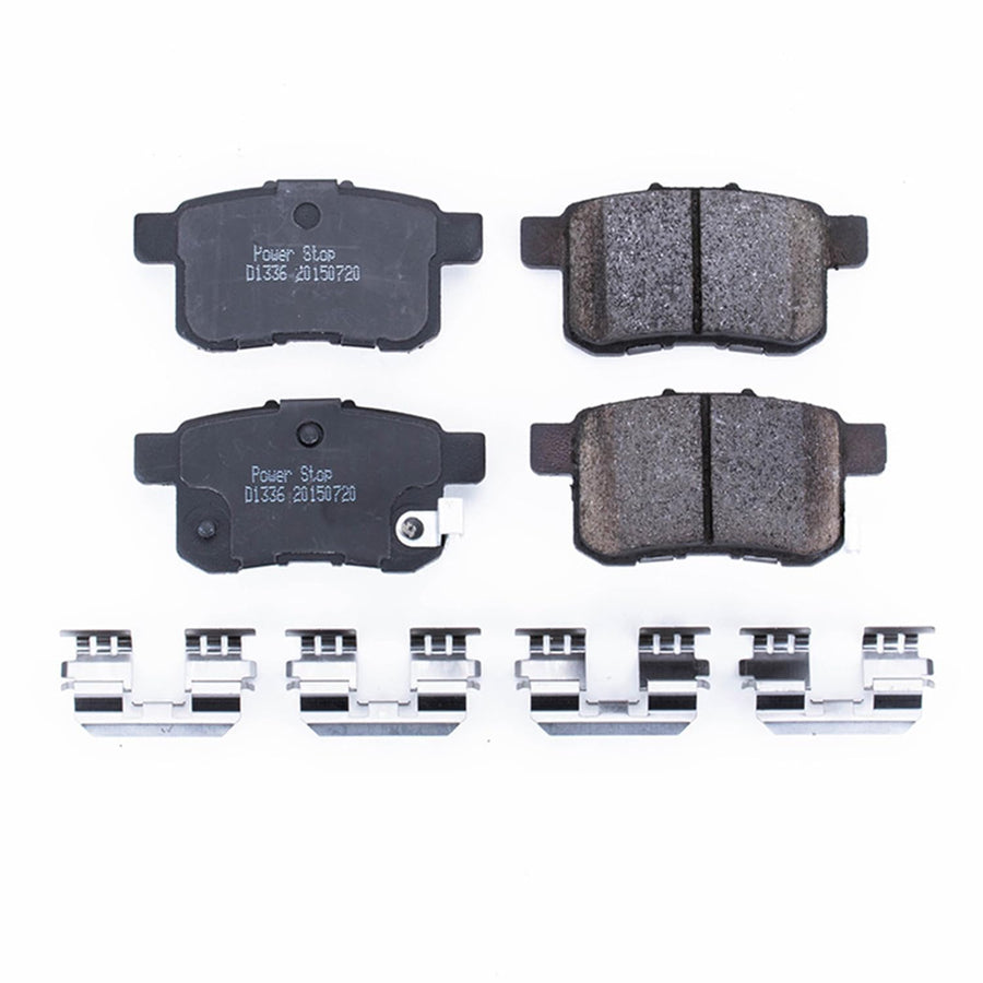 Power Stop Brake Kit Rear For Acura TSX 2009-10 | Honda Accord 2008-10 - Ceramic Brake Pads With Installation Hardware, 17-1336