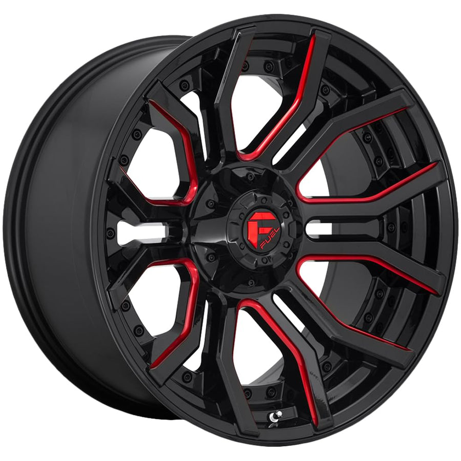 D712 RAGE FUEL OFF-ROAD 22X10, 6X135/5.5, 4.79, -18mm GLOSS BLACK RED TINTED CLEAR - D71222009847