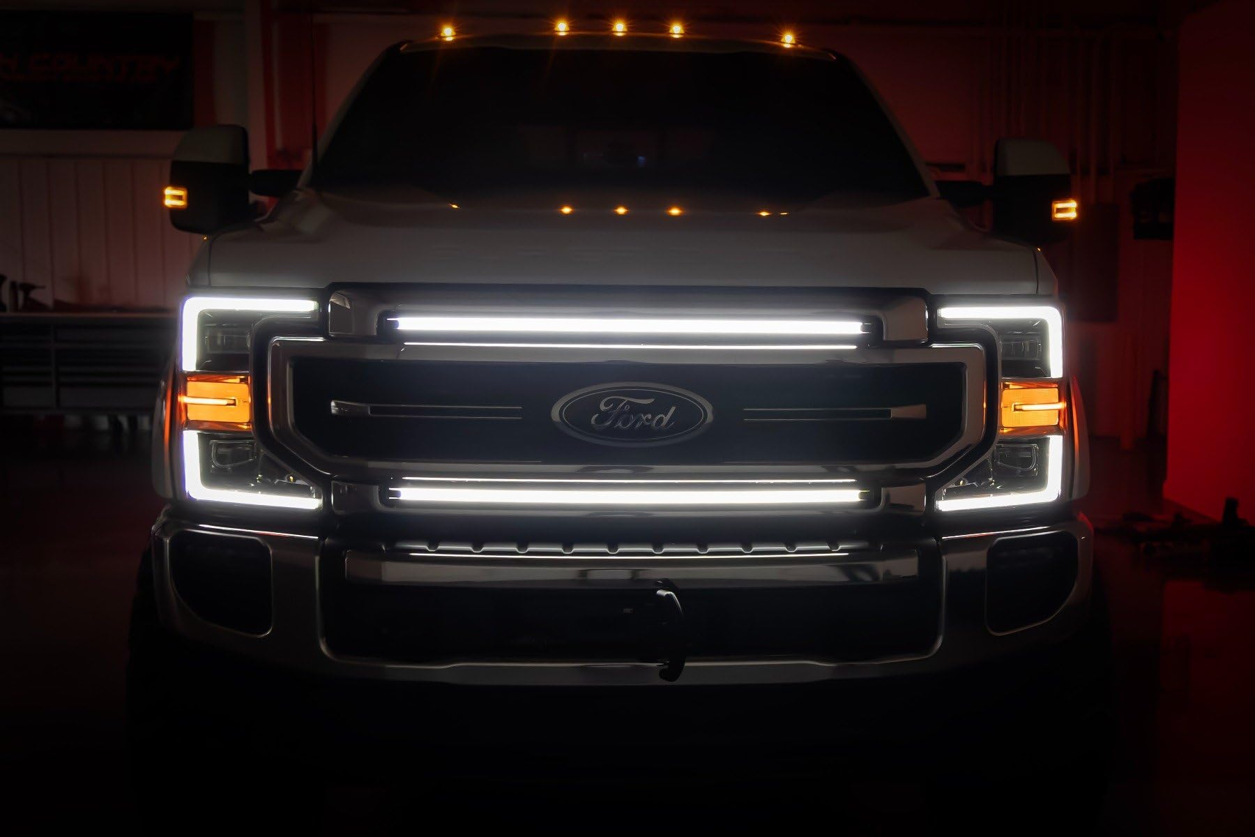 Rough Country 30" Dual DRL LED Grille Kit for 2017-2022 Ford F-250/F-350 Super Duty - 70990