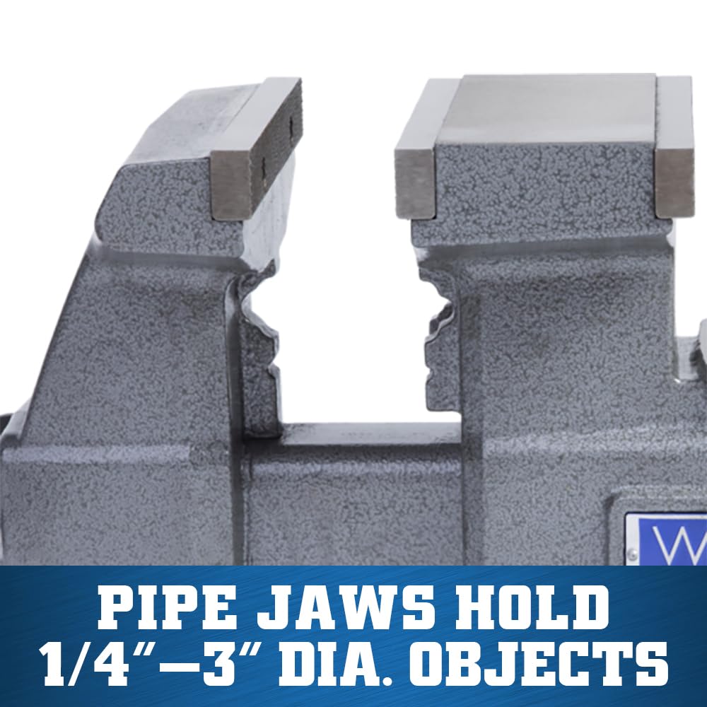 Reversible Wilton Bench Vise, 6-1/2" Jaw Width, 7-1/4" & 12-3/4" Jaw Opening, 4" Throat (Model 4650R)