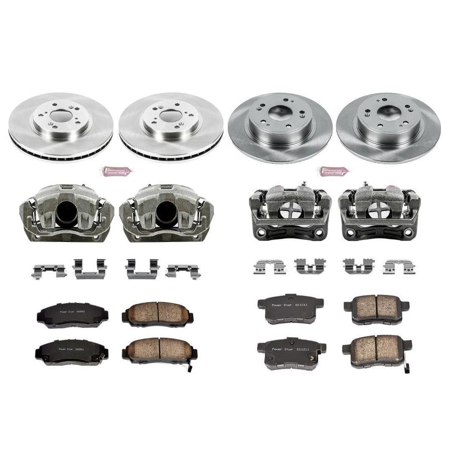 Power Stop KCOE2742 1-Click OE Replacement Brake Kit with Calipers For Acura TSX 2009-2010, Honda Accord 2008-2010 [Model Specific]