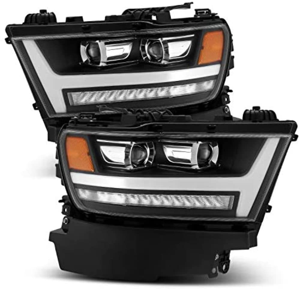 19-20 Ram AlphaRex 1500HD PRO-Series Proj Headlight Plnk Style Blk w/Activ Light/Seq Signal/Plnk DRL