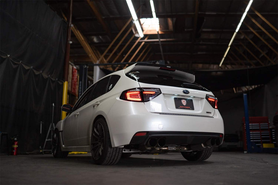 08-14 Subara Impreza WRX Hatchback LED Tail Lights Seq Signal Black SPYDER (5086730) ALT-YD-SI085D-SEQ-BK