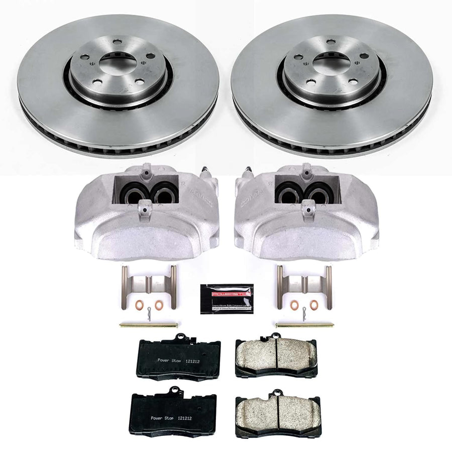 Power Stop Replacement KCOE7687 Autospecialty Front Caliper Kit-Rotors, Ceramic Brake Pads, Calipers
