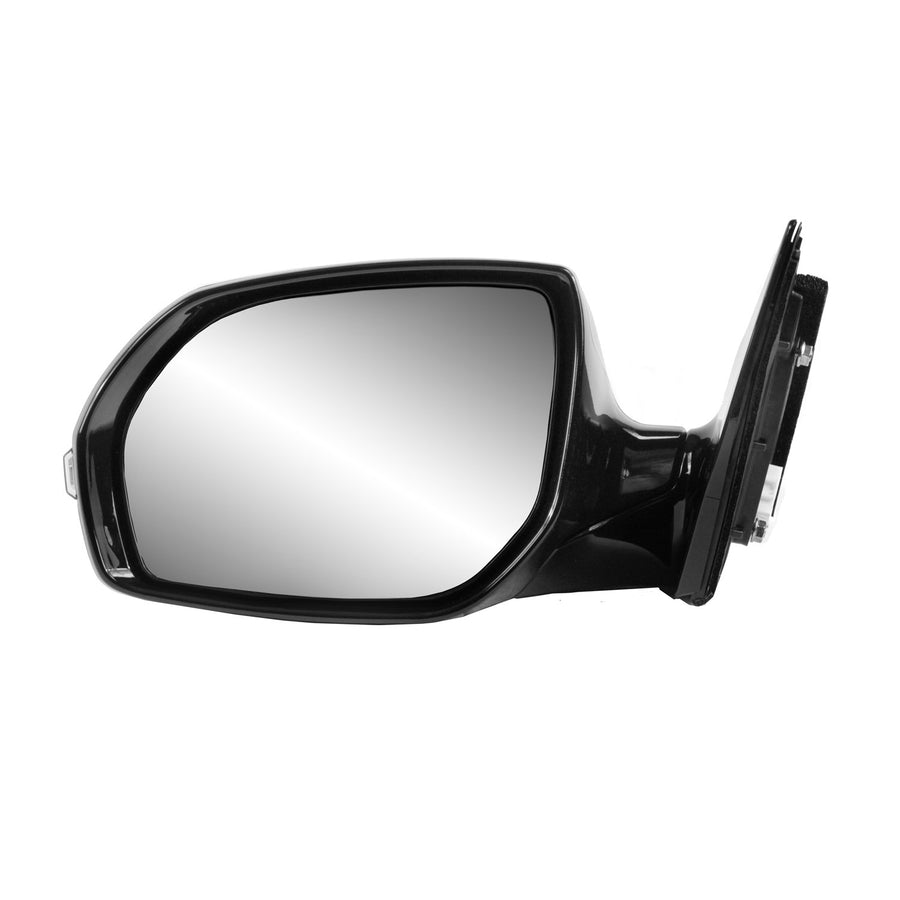Driver Side Fit Mirror for Hyundai Santa Fe, Black w/PTM Cover, w/Turn Signal, Foldaway, Does not Apply to Sport Models, Heated Power