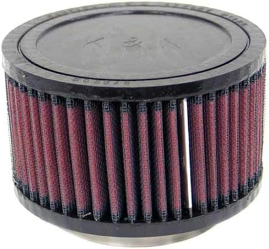 High-Flow K&N Original Lifetime Universal Clamp-On Air Filter: High Performance, Premium, Washable: Flange Diameter: 3 In, Filter Height: 3 In, Flange Length: 0.625 In, Shape: Round, RU-2420