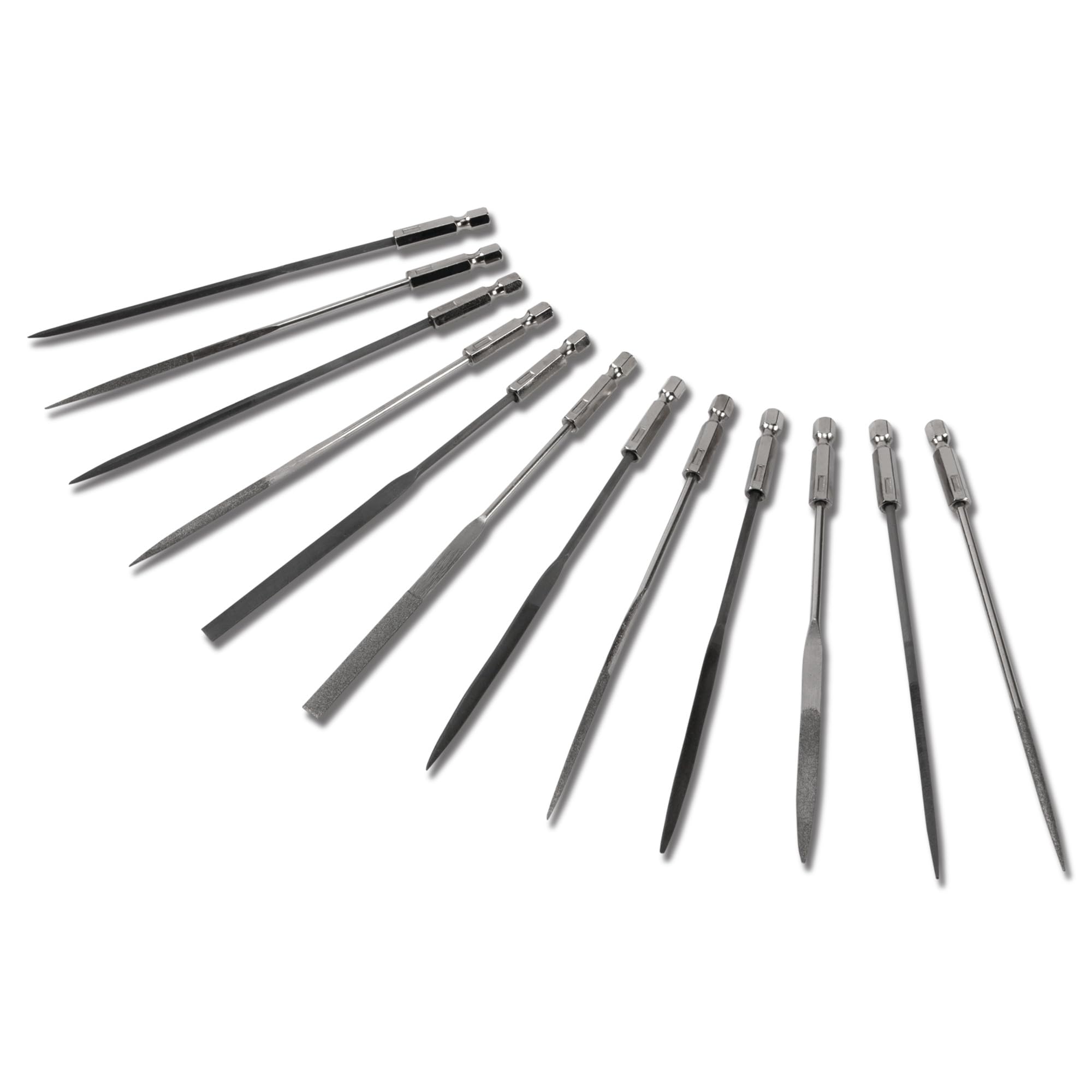 12Pc Performance Tool W5391 Micro File Set - Precision Files for Wood, Metal, and Plastic Working Applications