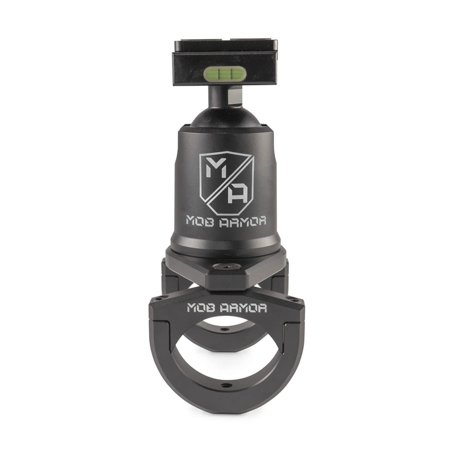 Mob Armor Maxx Tube Mount Quick Release - Adjustable Tablet Holder with Rotating and Tilting Housing, Quick-Detach Mechanism, and Secure Clamp for Mounting on Tubes in Vehicles, Worksites, and Gyms