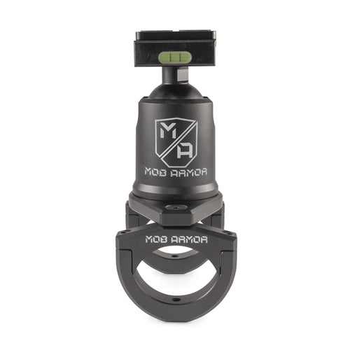 Mob Armor Maxx Tube Mount Quick Release - Adjustable Tablet Holder with Rotating and Tilting Housing, Quick-Detach Mechanism, and Secure Clamp for Mounting on Tubes in Vehicles, Worksites, and Gyms