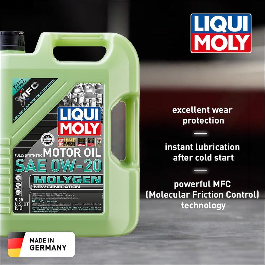 Molygen New Generation Liqui Moly SAE 0W-20 | 5 Liter | Fully synthetic engine oil | SKU: 20438