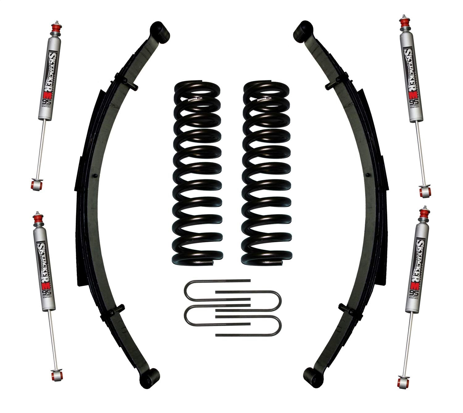 Skyjacker Suspension Lift Kit 176PKS-M w/Shock M95 Performance Shocks 6 in. Lift Incl. Front/Rear Springs Rear U Bolt Kit Sus