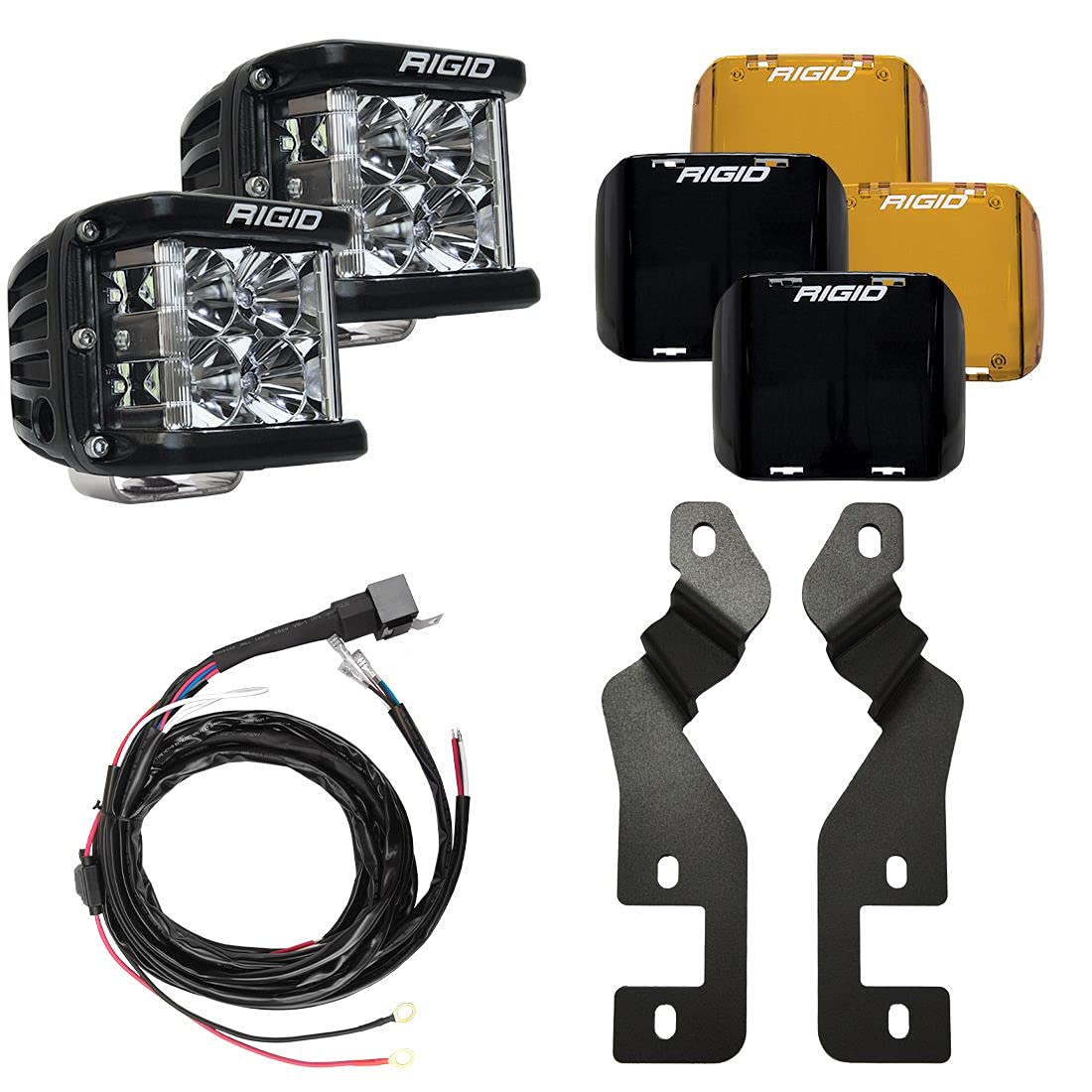 A-Pillar LED Light Mount Kit – RIGID INDUSTRIES, Fits 2021 Ford Bronco Sport - Includes D-SS Series Side Shooter Light Pods with Flood Optics