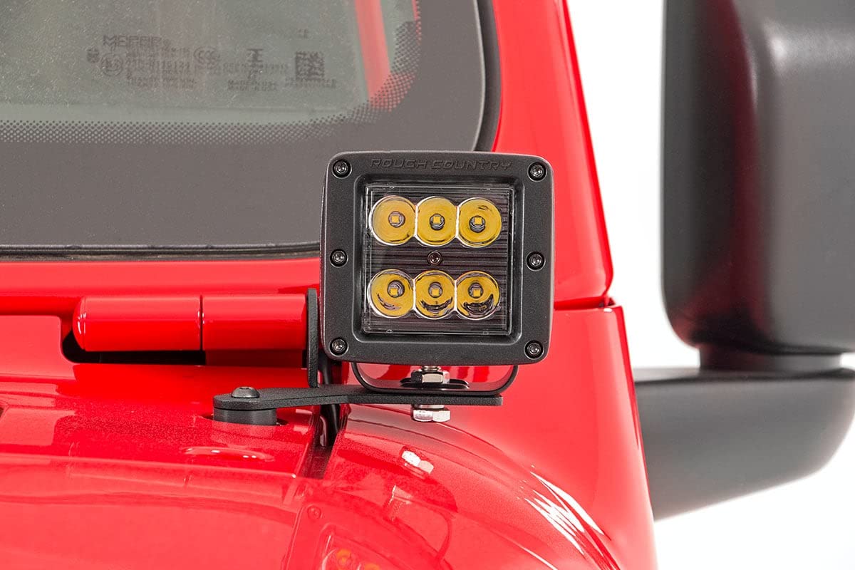 2" Rough Country DRL LED Lower Windshield Kit for 18-24 Jeep JL/JT - 70052DRLA