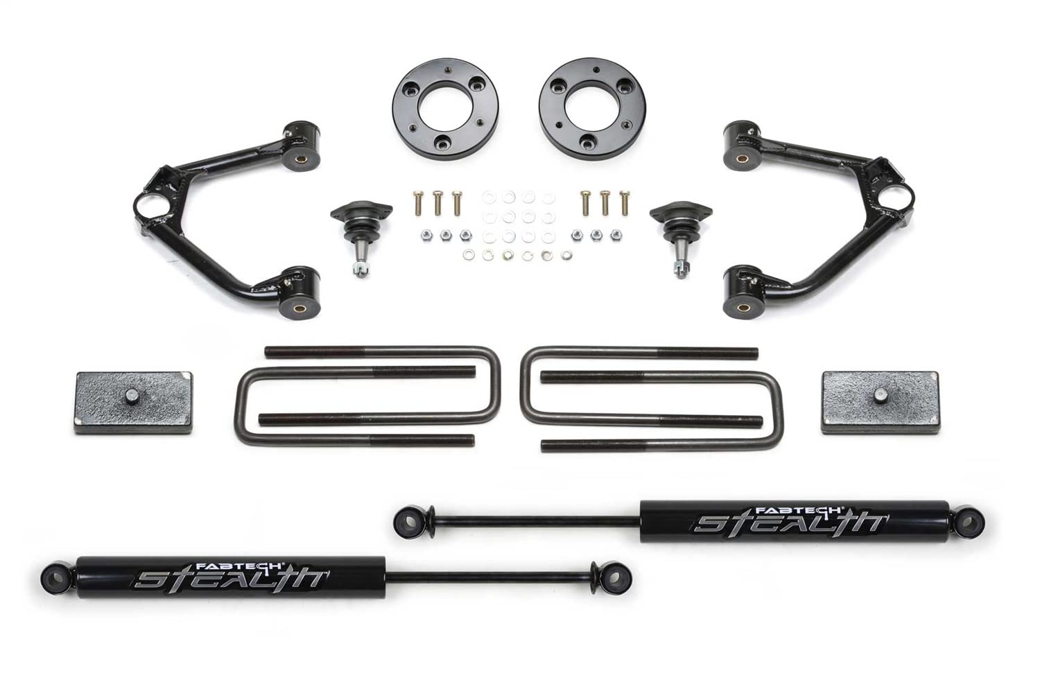 Fabtech Ball Joint K1152M Control Arm Lift System 1.5 in. Lift w/Rear Stealth Shocks Control Arm Lift System