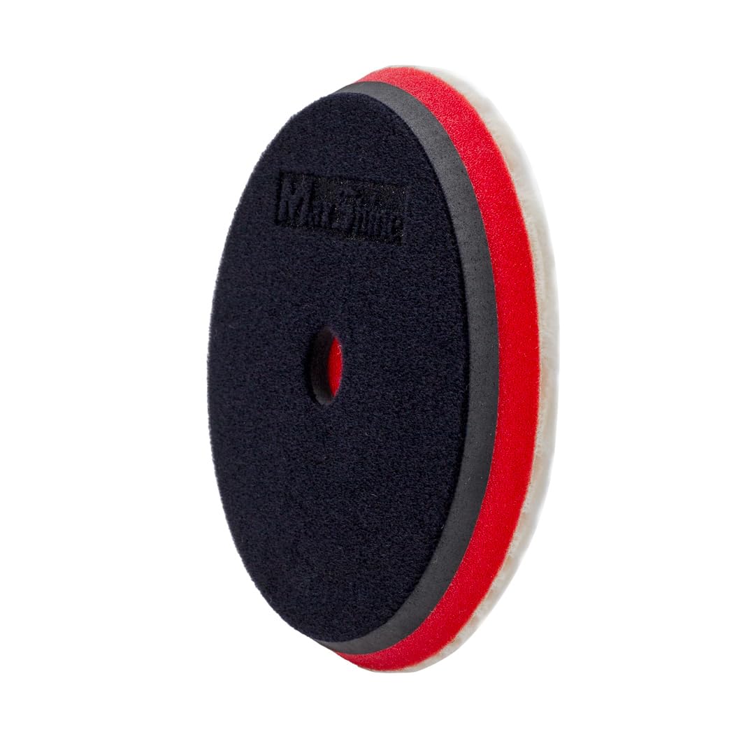 6" Maxshine Universal Wool Buffing Polishing Pad for Cutting – 100% Natural Wool with Hook & Loop – DA Polisher Compatible – Aggressively Removes Scratches, Swirls & Oxidation