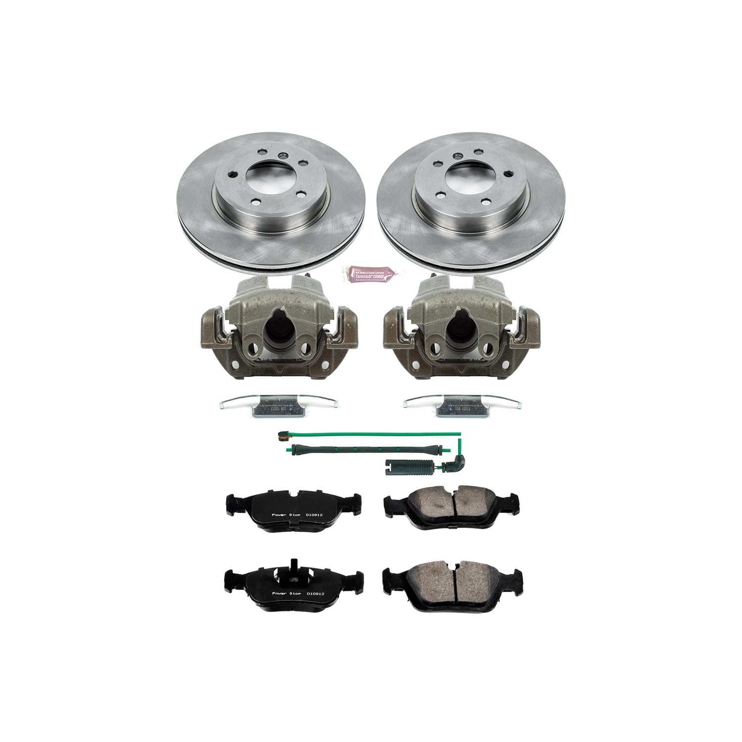 Power Stop KCOE868 1-Click Autospecialty OE Replacement Brake Kit with Calipers For BMW 325xi 2001-2005 [Model Specific]