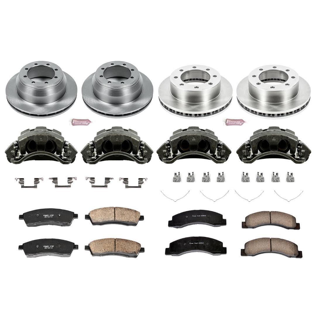 Power Stop KCOE1886 1-Click Autospecialty OE Replacement Brake Kit with Calipers For Ford F-350 Super Duty 1999 [Model Specific]