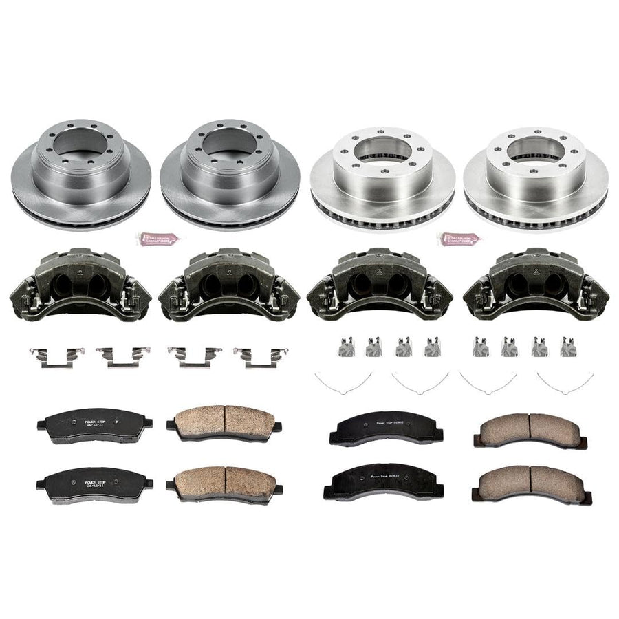 Power Stop KCOE1886 1-Click Autospecialty OE Replacement Brake Kit with Calipers For Ford F-350 Super Duty 1999 [Model Specific]