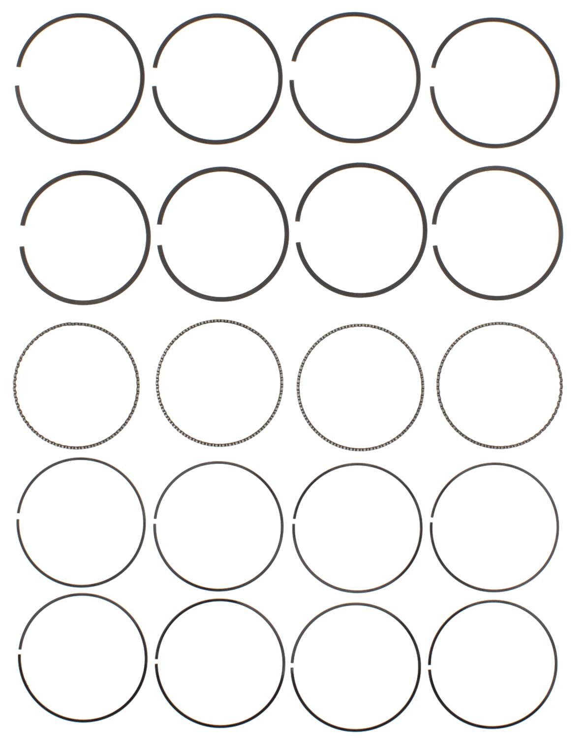RING SET MAHLE 51554CP, PLAIN