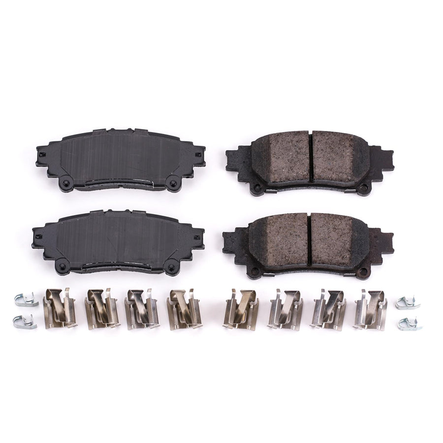 Power Stop Brake Kit Front For Lexus RX350 2010-15 |RX450h 2010-15 |Toyota Highlander 2014-19 |Mirai 2016-19 |Prius V 2012-18 - Ceramic Brake Pads With Installation Hardware, 17-1391