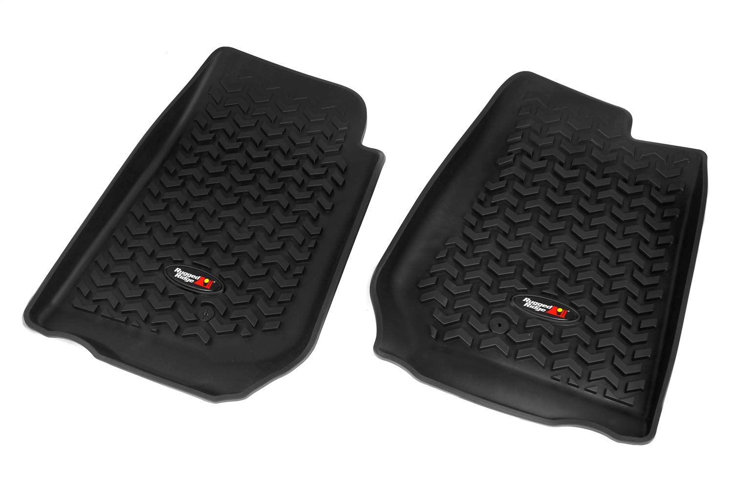 Rugged Ridge Front Floor Liners for Jeep JK/JKU Wrangler | Black | 12920.02 | Fits 2007-2018 Jeep Wrangler JK/JKU 2-Door and 4-Door Right Hand Driver