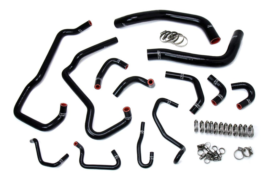 Black Silicone HPS Radiator and Heater Hose Kit 57-1581-BLK