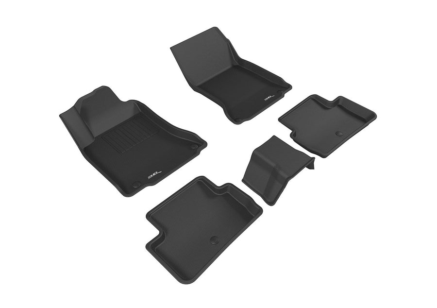 Complete Set 3D MAXpider L1IN02501509 Custom Fit All-Weather Floor Mat for Select Infiniti QX30 Models - Kagu Rubber (Black)
