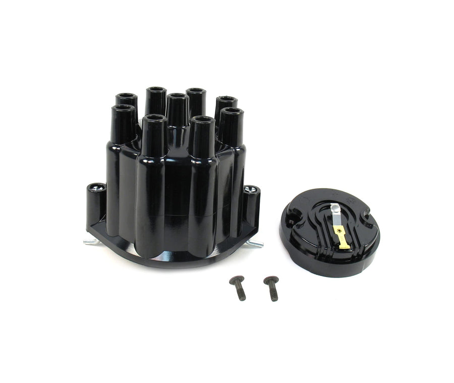Flame-Thrower PerTronix D600700 Billet Electronic Ignition Distributor Cap and Rotor Kit, 8 Cylinder Engine, Black