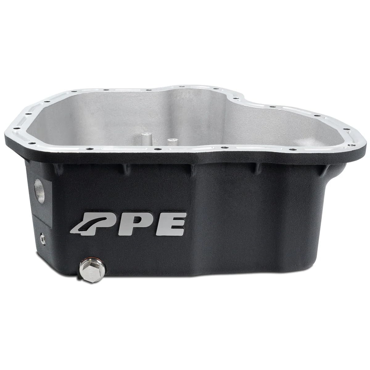 Heavy Duty PPE High Capacity Cast Aluminum Oil Pan (Black) 114052120 Compatible for 2011-2016 GM 6.6L Duramax
