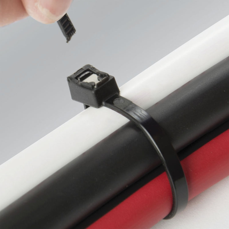 Cable Tie Ancor 199277, Self-Cutting, 8", Black, 50pc/Bag