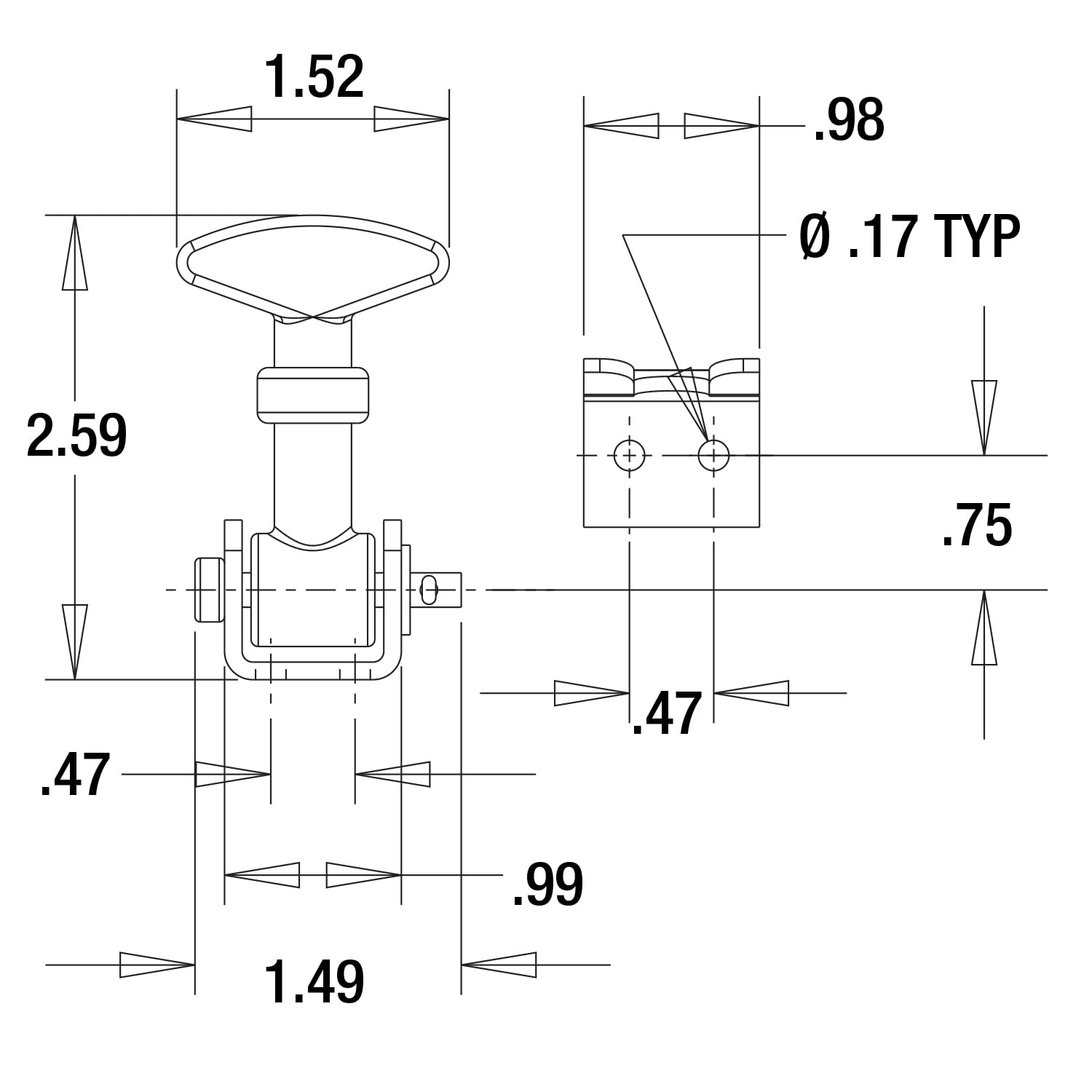 Products Buyers WJ202 Truck and Trailer Rubber Hood Latch, Regular