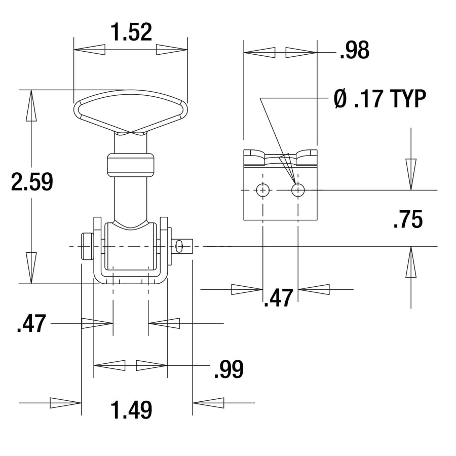 Products Buyers WJ202 Truck and Trailer Rubber Hood Latch, Regular
