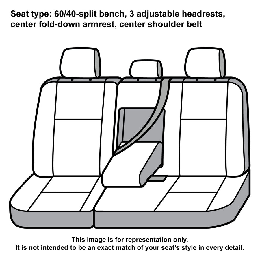 Covercraft Super Dux Carhartt SeatSaver Custom Seat Covers | Fits 2021-2025 Ford F-250/F-350/F-450/F-550 Crew Cab | 2nd Row 60/40 Bench Seat, Super Dux Black