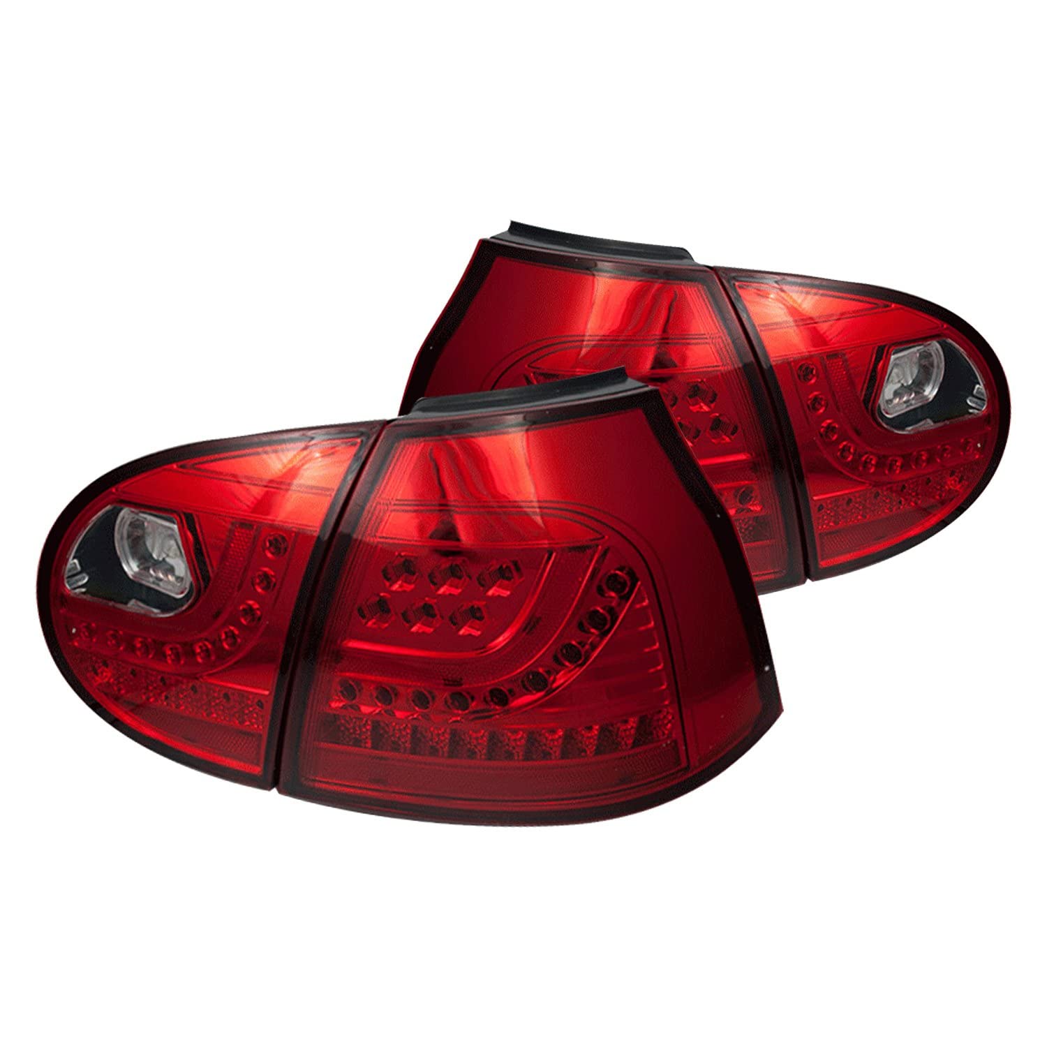 Winjet LED Tail Lights Compatible with [2006 2007 2008 2009 Volkswagen GTI Golf Rabbit]
