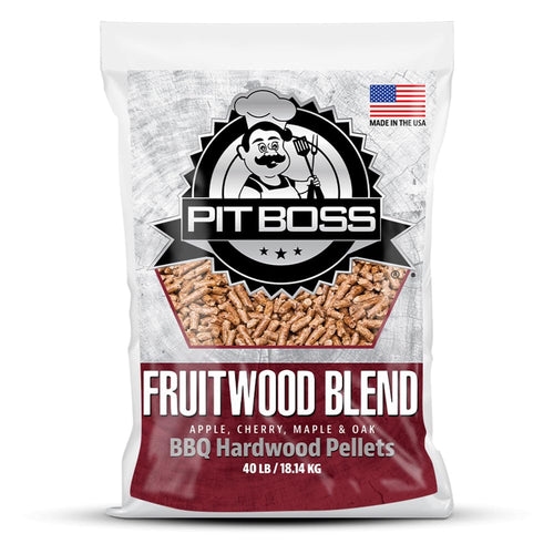 All Natural Hardwood BBQ Wood Pellets (40 pound Fruitwood Blend) for Pellet Grills and Smokers Pit Boss