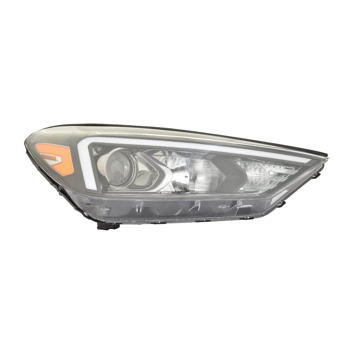 For Hyundai Tucson 19-21 Headlight without LED Position Light without Logo HALO Passenger Side CAPA | DOT Certified 92102-D3500 | HY2503234C ACK