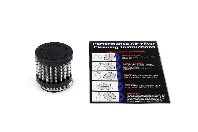 HPS Performance Air Filter 1" ID, Gray, 1.62" Element Length, 2" Overall Length, HPS-4330