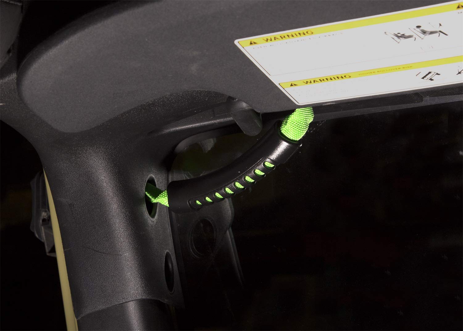 Grab Handle, A-Pillar Mounted, Green | Rugged Ridge | 13305.18 | Fits 2007-2018 Jeep Wrangler JK