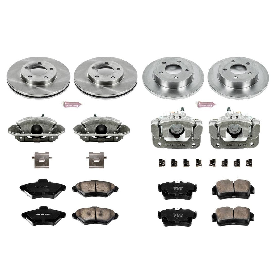 Power Stop KCOE1300 1-Click Autospecialty OE Replacement Brake Kit with Calipers For Ford Mustang 1994-1998 [Model Specific]
