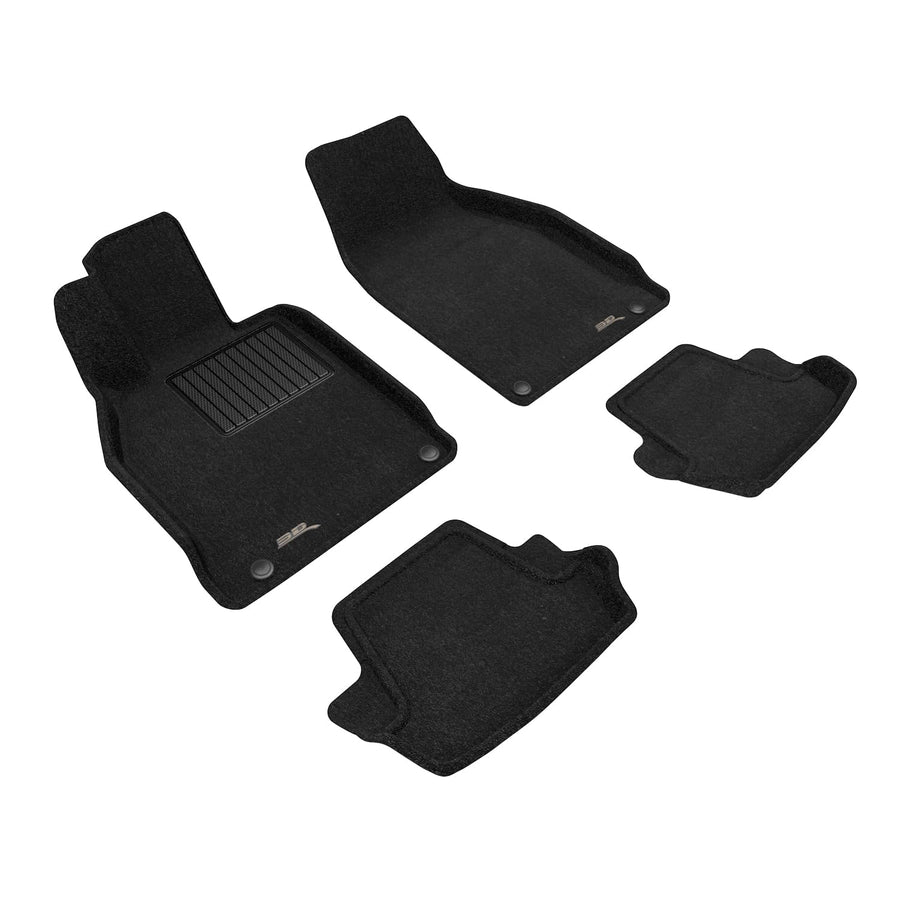 3D MAXpider Elegant Custom Fit Floor Mat (Black) Compatible with Porsche 911 Carrera 911/Convertible/S/4/4S (992) 2020-2024 - R1 R2