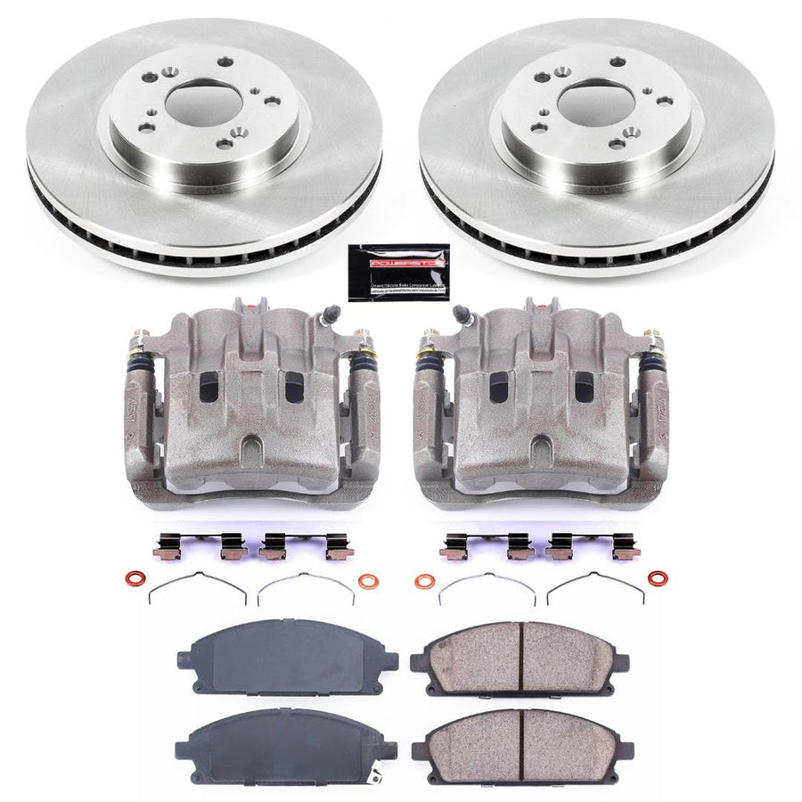 Power Stop KCOE2290 Replacement Autospeciality Front Caliper Kit- OE Rotors, Ceramic Brake Pads, Calipers For Acura MDX 2003-2006 [Model Specific]